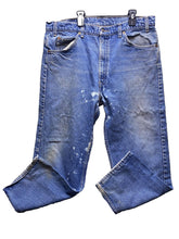 Load image into Gallery viewer, VTG Levis 505 Jeans Mens 38x30 (38x27) Fade Straight Leg Baggy Orange Tab Thrash
