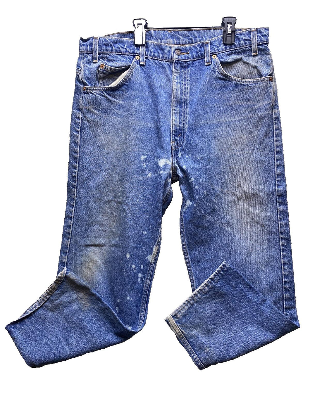 VTG Levis 505 Jeans Mens 38x30 (38x27) Fade Straight Leg Baggy Orange Tab Thrash