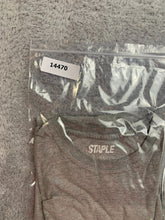 Load image into Gallery viewer, STAPLE Shirt Adult Medium Gray Shoeboxes Logo Crew Neck Streetwear Skater Mens
