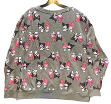 Load image into Gallery viewer, Hello Kitty Sweater Mens Extra Large Gray My Melody Kuromi Fleece Sanrio
