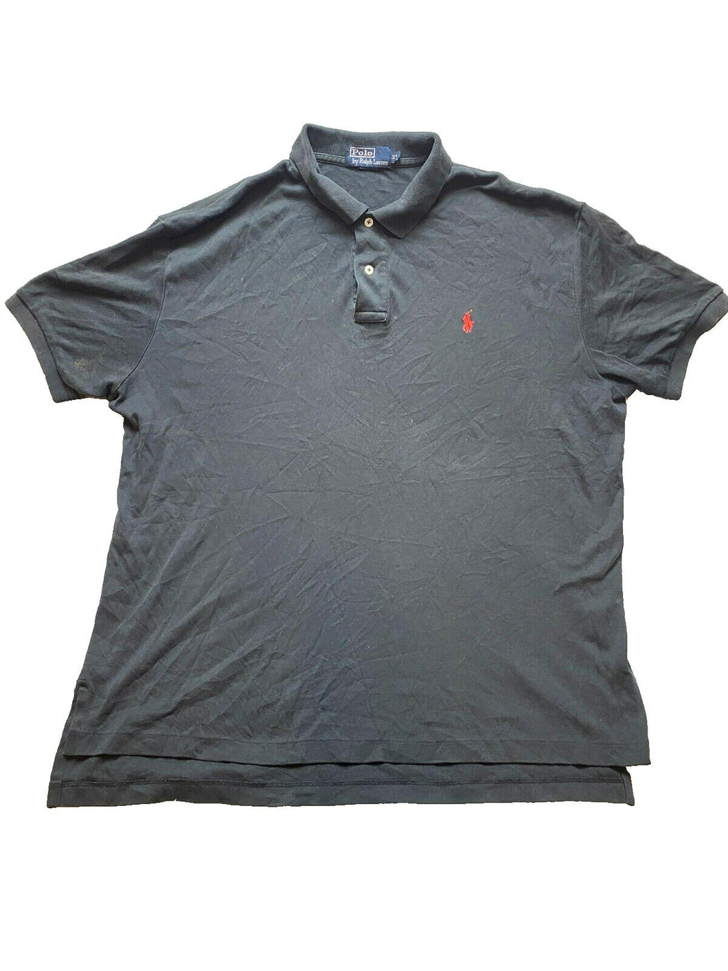 Ralph Lauren Shirt Adult Extra Large Black Red Pony Preppy Casual Golf Polo Mens