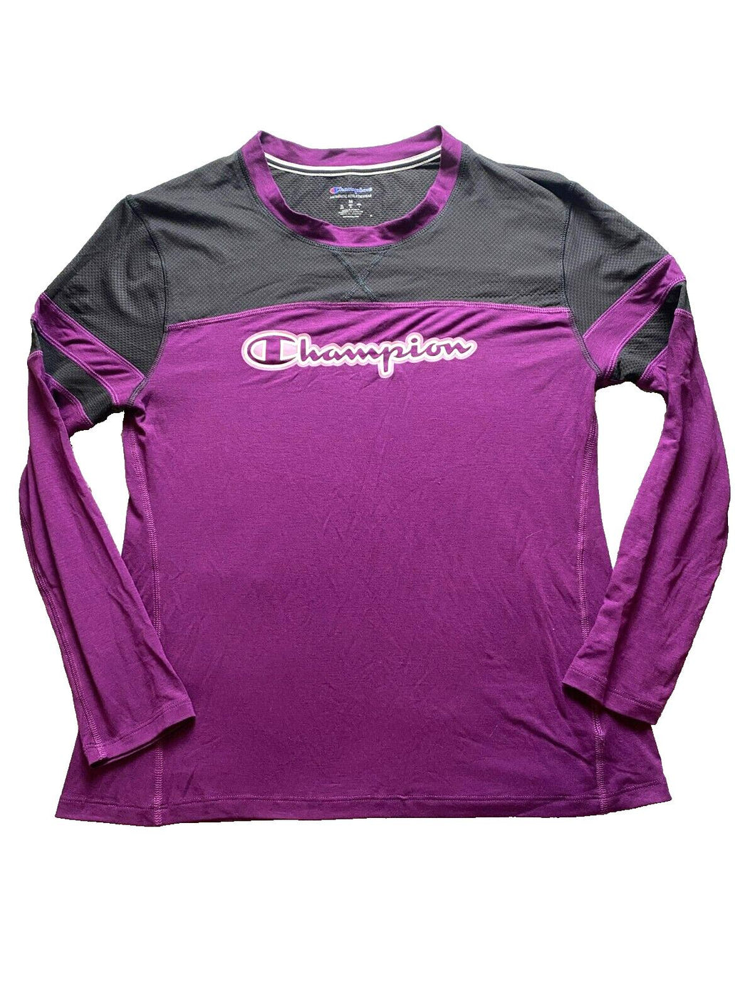 Champion Shirt Womens Medium Purple Black Athletic Sportswear Sporty Performance