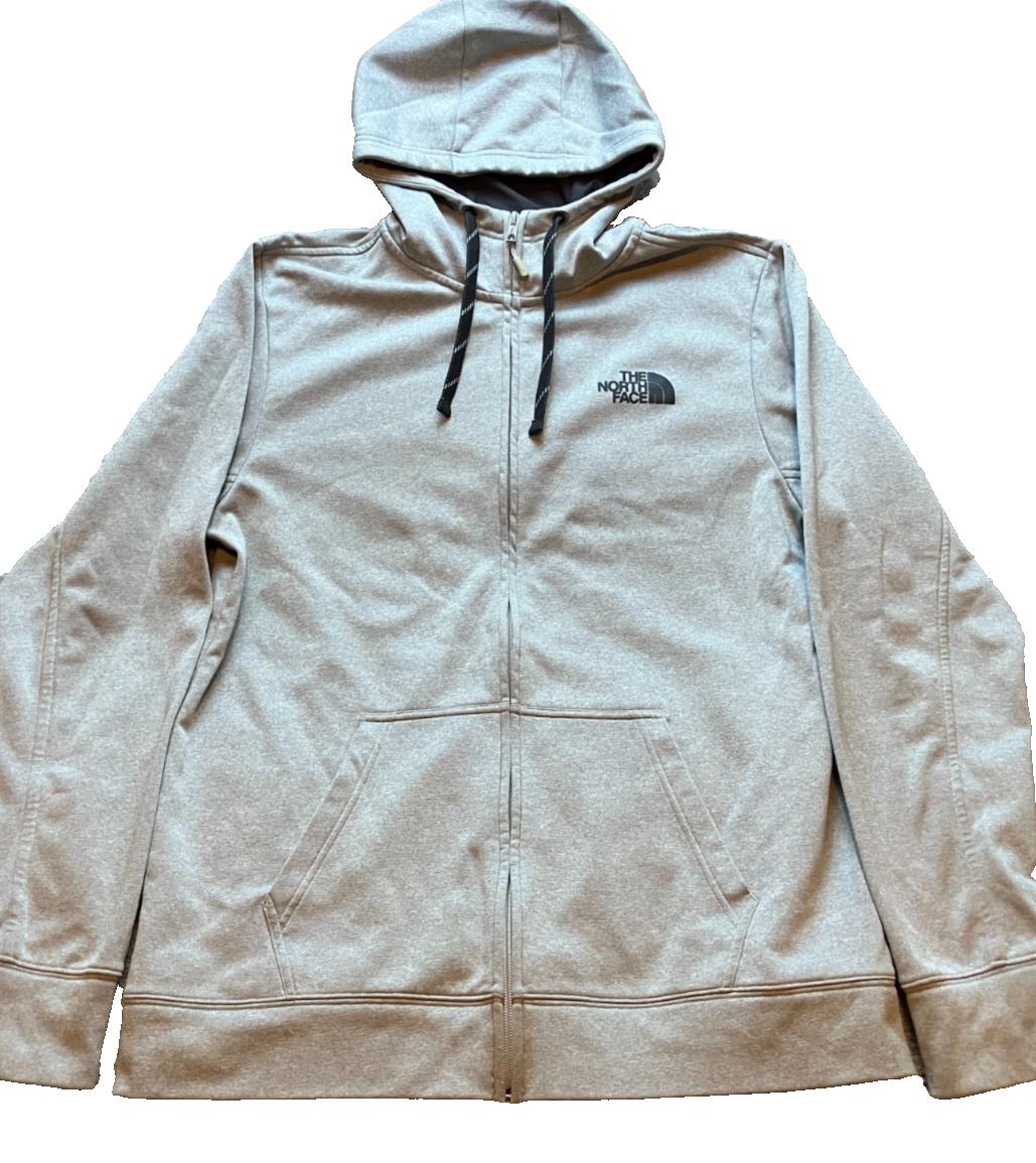 The North Face Sweatshirt Mens Large Gray Full Zip Hooded Outdoors Logo Jacket