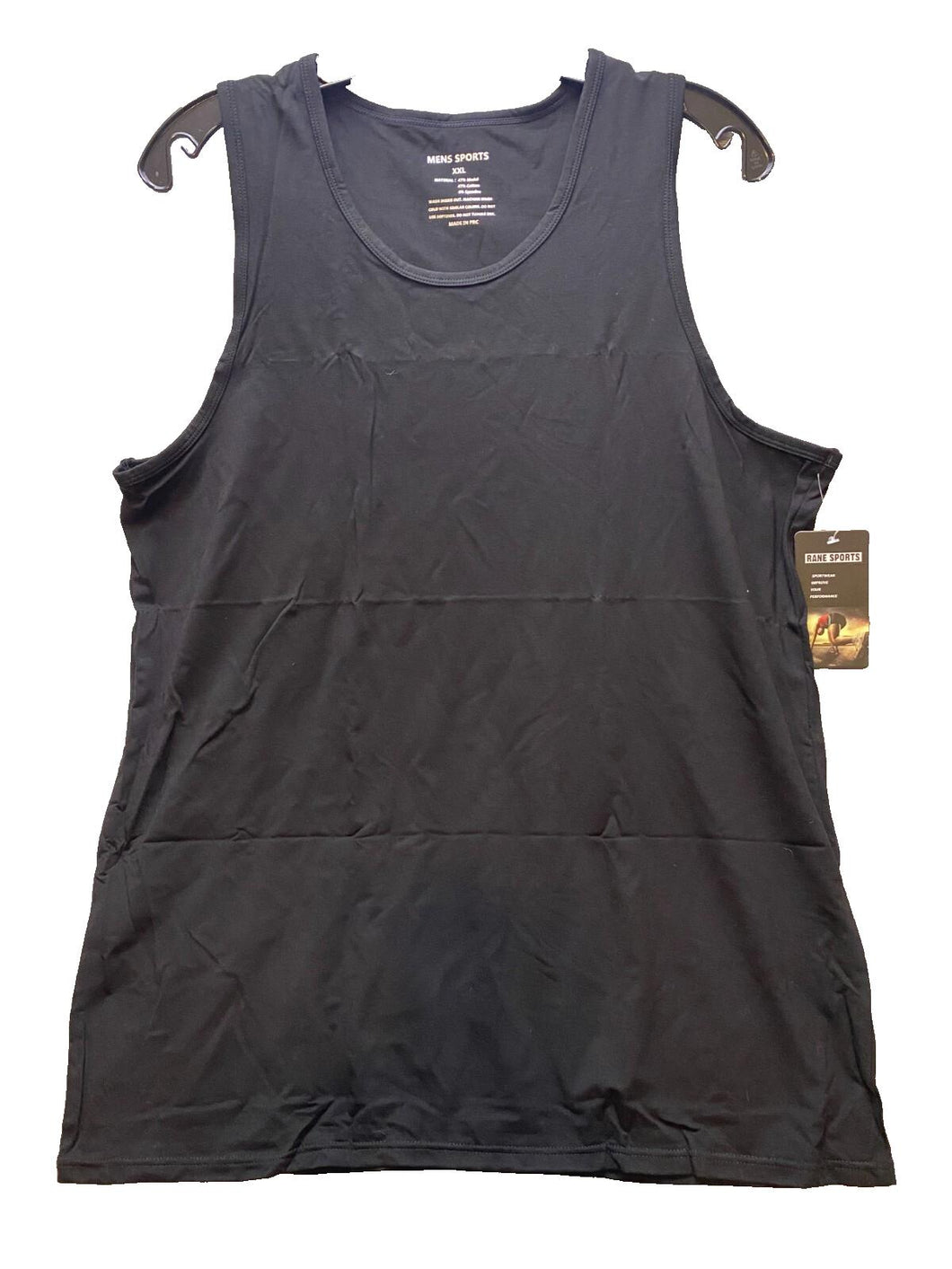 Rane Sports Shirt Mens XXL Black Tank Top Muscle Sleeveless NWT