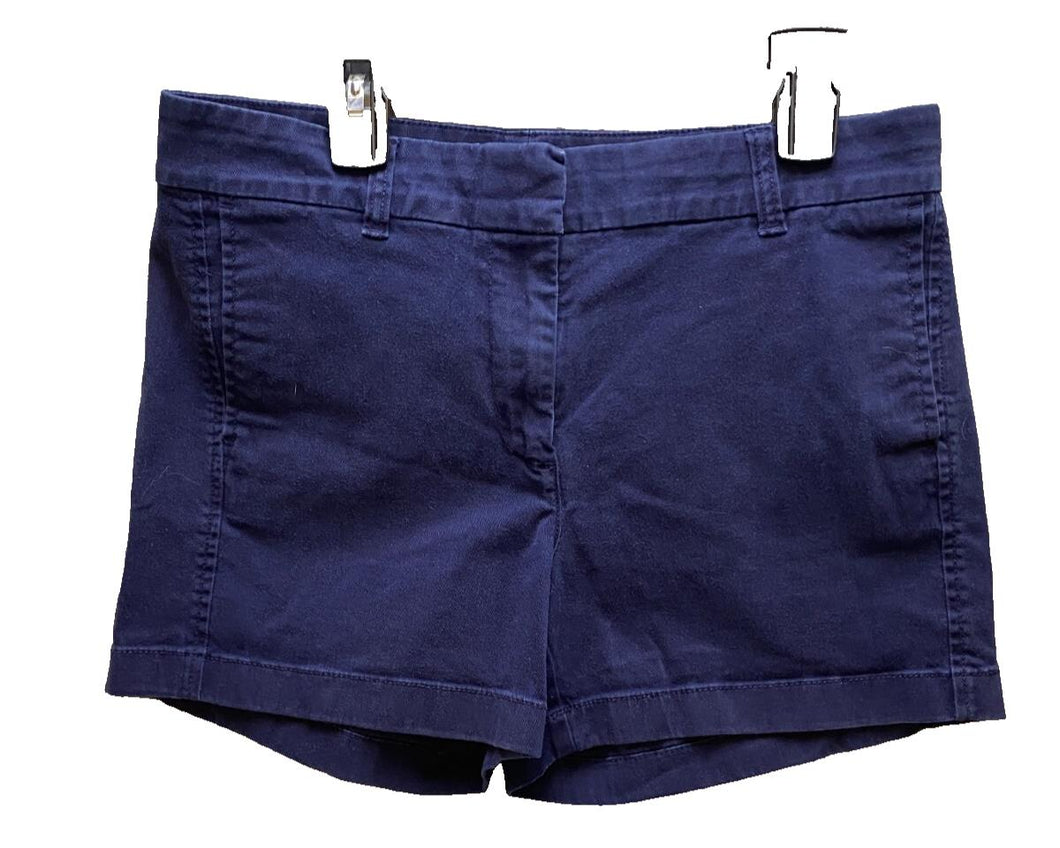 J CREW Short Mens 4 Small Adult Chino Blue Classic Outdoor Flat Front Button