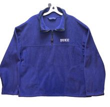 Load image into Gallery viewer, Duke Sweater Mens Extra Large Blue Pullover Quarter Zip Fleece University
