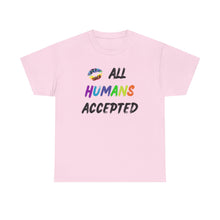 Load image into Gallery viewer, All Humans Accepted T-Shirt, Rainbow Shirts, Gay Pride Tshirt, Rainbow Tee, Equality T-Shirt, Pride Month Shirts, Up4Drea T-Shirts, Kindness
