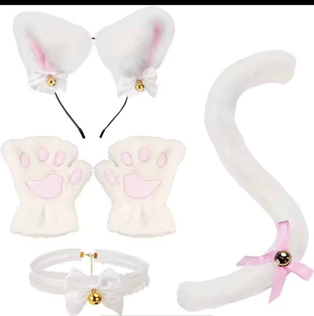 5Pcs Sets Cat Paw Gloves