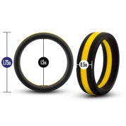 Load image into Gallery viewer, Performance - Silicone Pro Cock Ring - Black/Gold/Black
