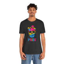 Load image into Gallery viewer, Pansexual Pride Skull Gay Rights T-Shirt, Human Rights Shirt, Equality T-Shirt, LGBTQ+ Shirts, Pride Tee
