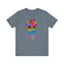 Load image into Gallery viewer, Pansexual Pride Skull Gay Rights T-Shirt, Human Rights Shirt, Equality T-Shirt, LGBTQ+ Shirts, Pride Tee
