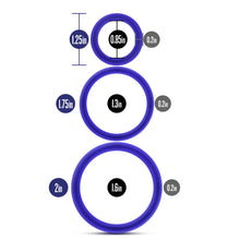 Load image into Gallery viewer, Performance - VS4 Pure Premium Silicone Cock Ring Set - Indigo
