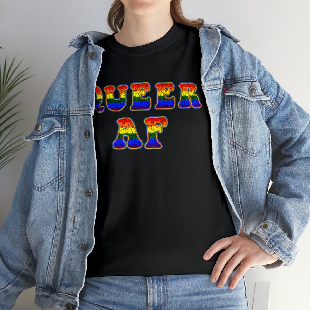 Queer AF Gay Rights T-Shirt, Human Rights Shirt, Equality T-Shirt, LGBTQ+ Shirts, Pride Tee