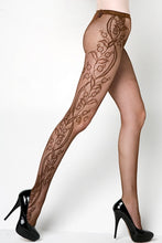 Load image into Gallery viewer, Stella Elyse Outer Flower Blossom Vines Fishnet Pantyhose
