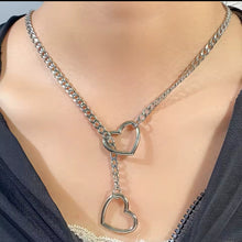 Load image into Gallery viewer, Women&#39;s Heart Shaped O Ring Slip Chain Necklace
