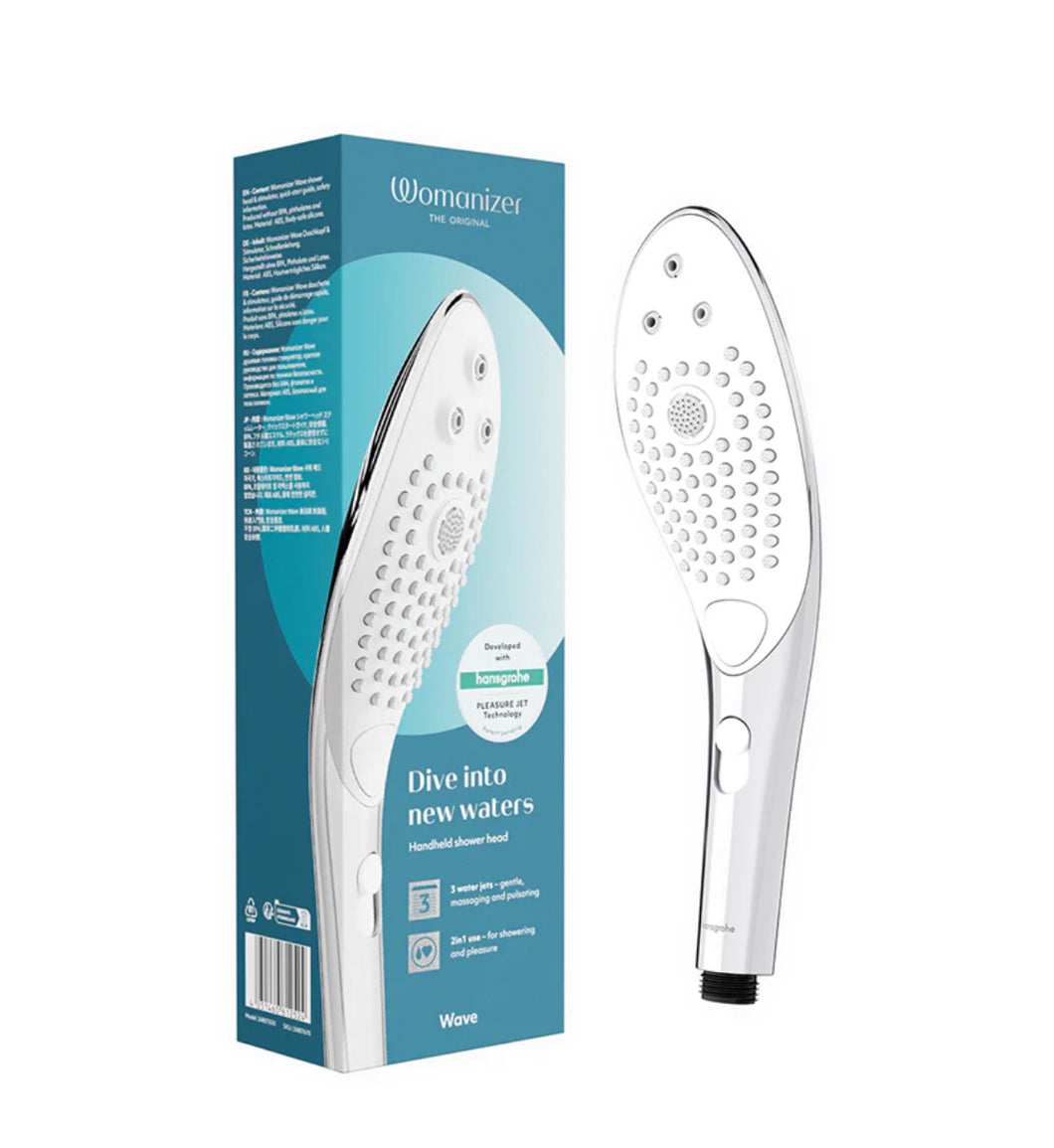 Womanizer Wave Shower Head Masturbator Chrome
