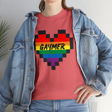 Load image into Gallery viewer, Gaymer T-Shirt, Rainbow Shirts, Funny Pride Shirt, Rainbow Heart Shirt, Gay Pride Shirt, Pride Month Shirts, Funny Quote Shirt
