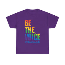 Load image into Gallery viewer, Be The Voice #StopSuicide Pride T-Shirt - Size S - 5XL
