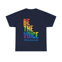 Load image into Gallery viewer, Be The Voice #StopSuicide Pride T-Shirt - Size S - 5XL
