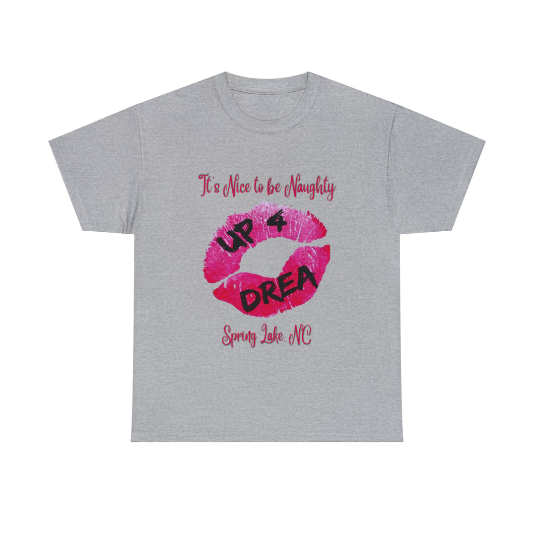 Up4Drea - It's Nice to Be Naughty - Lips Lip Print Sexy T-Shirt - Sizes S - 5XL