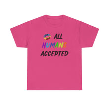 Load image into Gallery viewer, All Humans Accepted T-Shirt, Rainbow Shirts, Gay Pride Tshirt, Rainbow Tee, Equality T-Shirt, Pride Month Shirts, Up4Drea T-Shirts, Kindness
