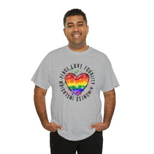Load image into Gallery viewer, Peace Love Equality Kindness Inclusion T-Shirt, Rainbow Shirts, Gay Pride Tshirt, Human Rights Shirt, Pride Month Shirts, LGBTQ Shirts
