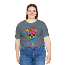 Load image into Gallery viewer, Pansexual Pride Skull Gay Rights T-Shirt, Human Rights Shirt, Equality T-Shirt, LGBTQ+ Shirts, Pride Tee
