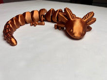 Load image into Gallery viewer, Bronze 3D printed axolotl 15”
