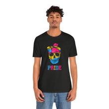 Load image into Gallery viewer, Pansexual Pride Skull Gay Rights T-Shirt, Human Rights Shirt, Equality T-Shirt, LGBTQ+ Shirts, Pride Tee
