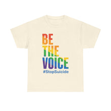 Load image into Gallery viewer, Be The Voice #StopSuicide Pride T-Shirt - Size S - 5XL
