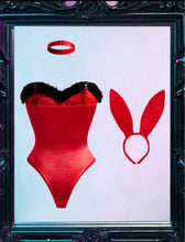 Load image into Gallery viewer, Fantasy Costume 3pcs Set Satin Contrast Lace Ear Costume
