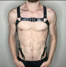 Load image into Gallery viewer, Male Lingerie Leather Halter Harness
