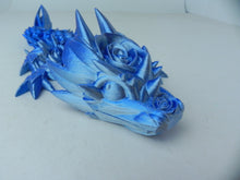 Load image into Gallery viewer, 11&quot; Blue Rose Dragon Fidget 3D Printed Articulated Dragon
