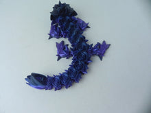 Load image into Gallery viewer, 11&quot; Purple and Black Rose Dragon Fidget 3D Printed Articulated Dragon
