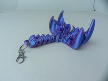Load image into Gallery viewer, Purple Pink Coral Dragon Fidget 3D Printed Articulated Dragon Keychain
