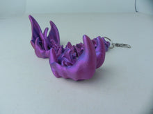 Load image into Gallery viewer, Purple Pink Coral Dragon Fidget 3D Printed Articulated Dragon Keychain
