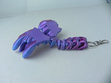 Load image into Gallery viewer, Purple Pink Coral Dragon Fidget 3D Printed Articulated Dragon Keychain
