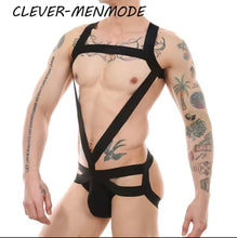 Load image into Gallery viewer, CLEVER-MENMODE Men Sexy Leotard Underwear Bodysuit Strap One-Piece Costume

