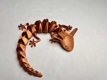 Load image into Gallery viewer, Bronze 3D printed axolotl 15”
