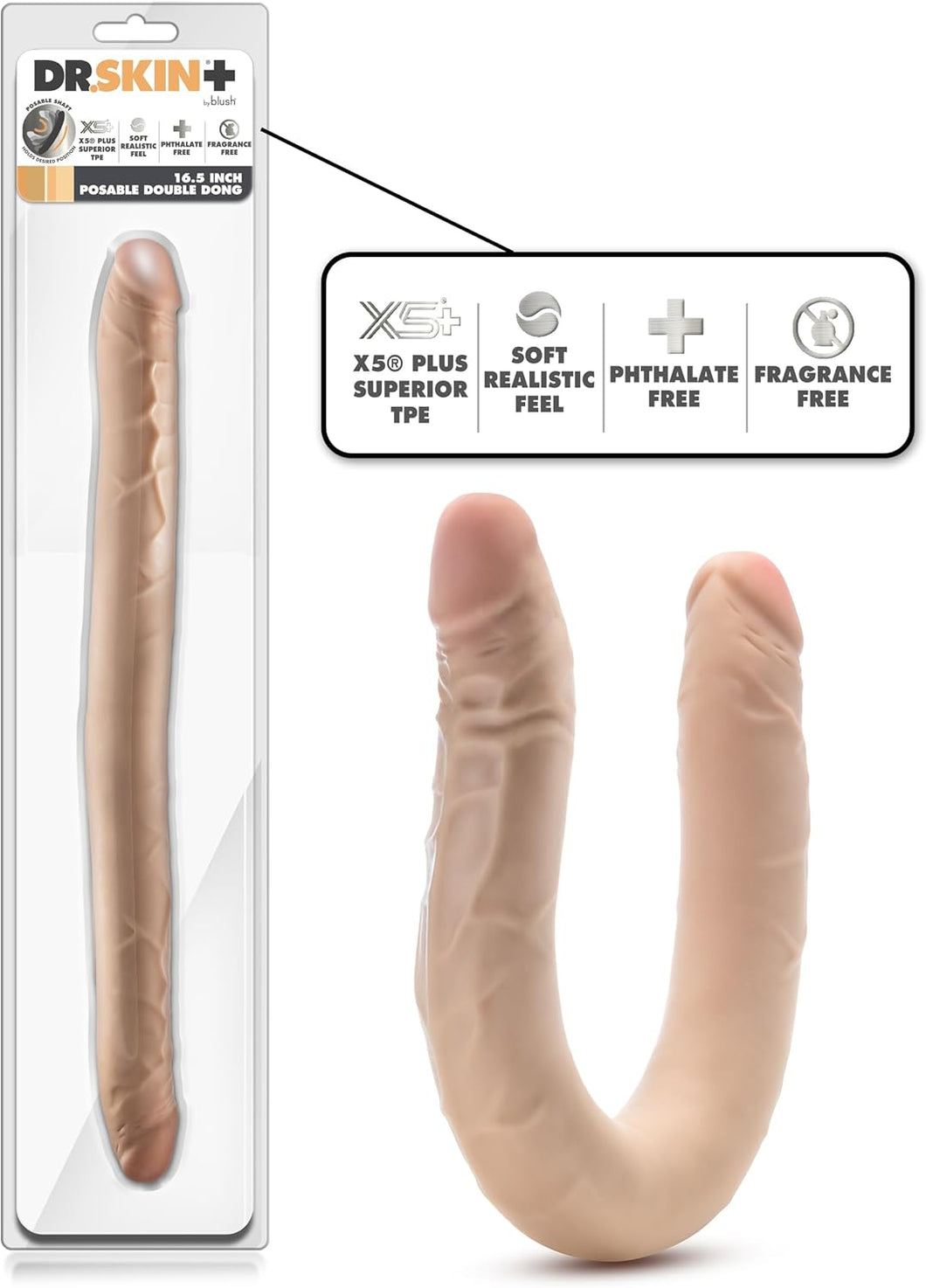Dr. Skin 16.5in Double Dong