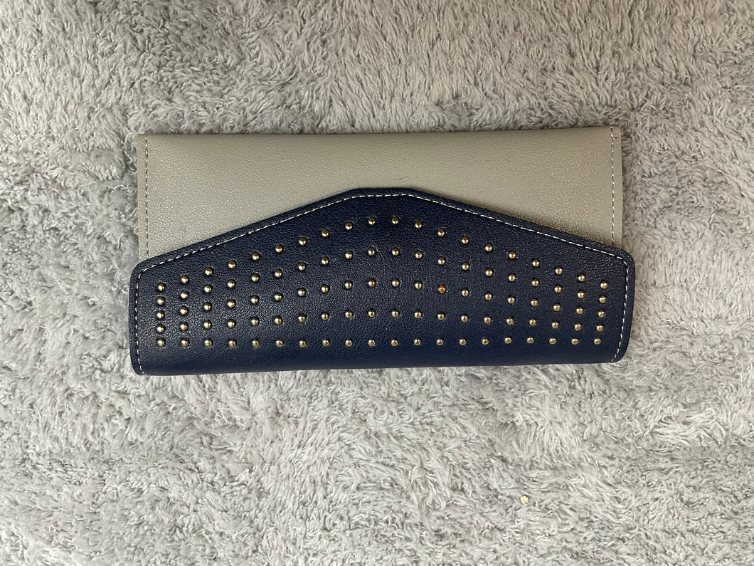 Blue stud wallet