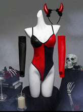 Load image into Gallery viewer, Fantasy Costume 4pcs Devil Sexy Costume Bodysuit Set
