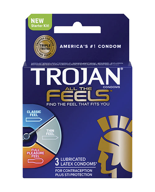 Trojan Brand Condoms All The Feels 3 Count