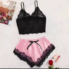 Load image into Gallery viewer, Summer 2 Pcs Women&#39;s New Sexy Lace See-Through Pajamas
