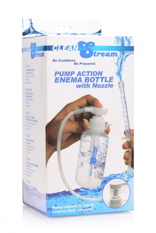 Clean Stream Pump Action Enema Bottle with Nozzle