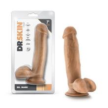 Load image into Gallery viewer, Dr. Skin Dr. Mark 7 inches Dildo with Balls Tan
