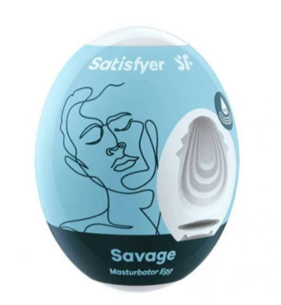 SATISFYER SAVAGE MASTURBATOR EGG BLUE