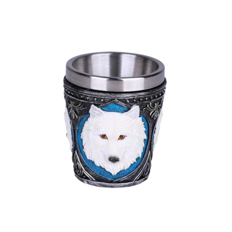 WHITE WOLF SHOT GLASS