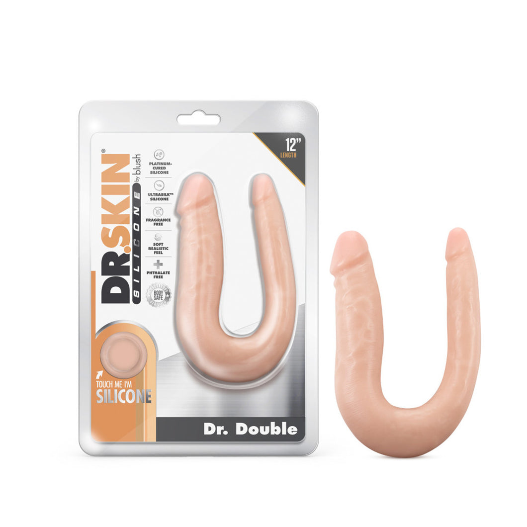 Dr. Skin Silicone - Dr. Double - 12 Inch Double Dong - Vanilla