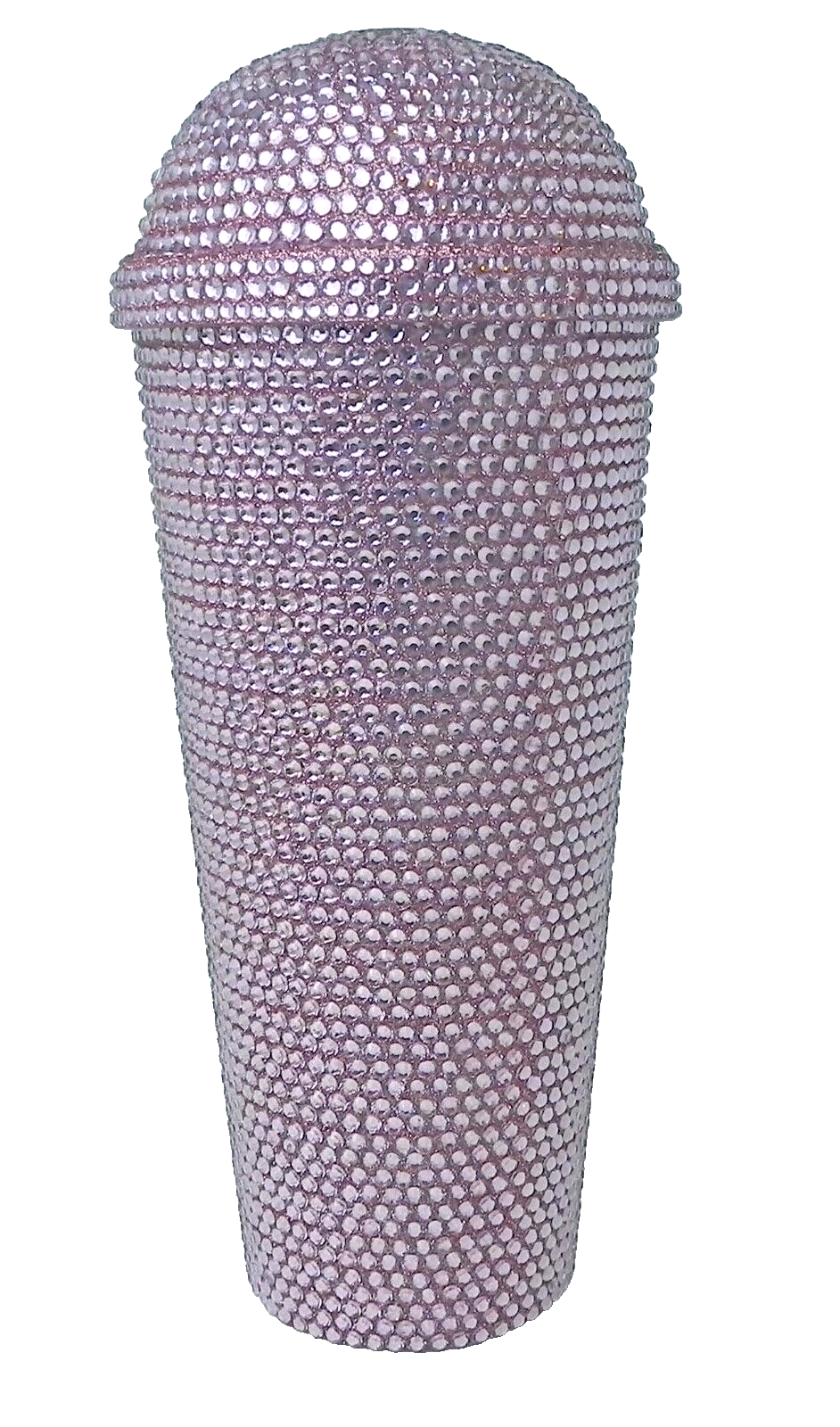 Light Pink Rhinestone Bling Water Bottle Cup with Lid - No Straw - 24 oz